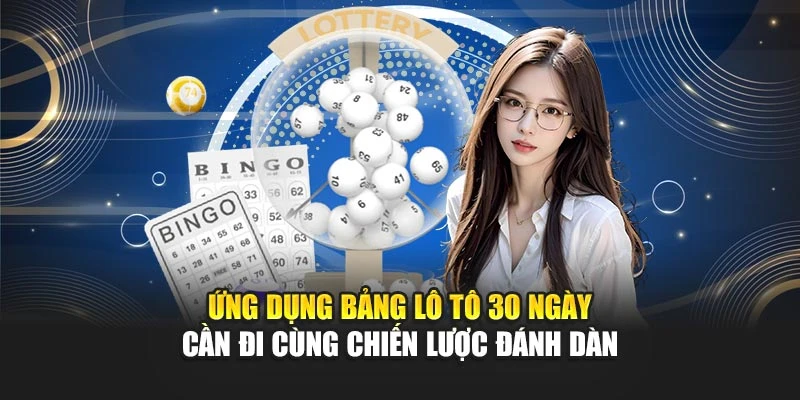 Ứng dụng bảng lô tô 30 ngày cần đi cùng chiến lược đánh dàn